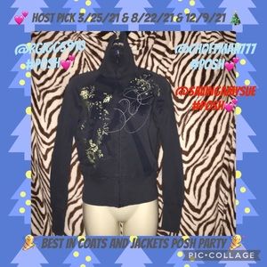 Gray Blue Puma zippered sweater small